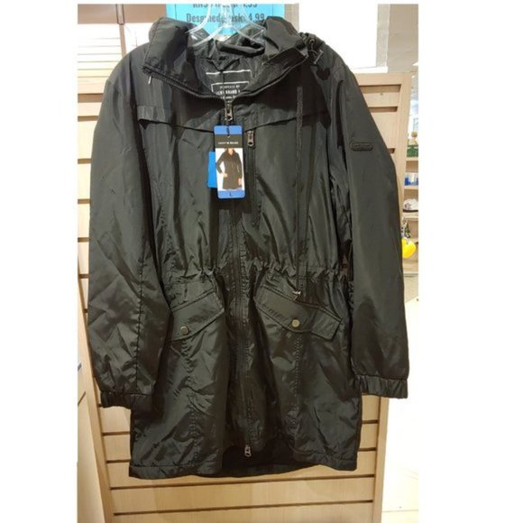 LUCKY BRAND Womens Light Weight Premium Performance Rain Jacket Coat - Black - Picture 1 of 7